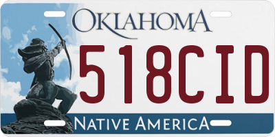 OK license plate 518CID