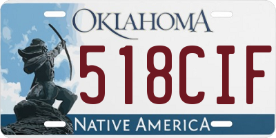 OK license plate 518CIF