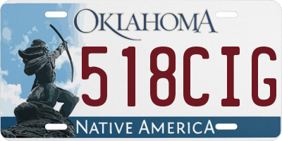 OK license plate 518CIG
