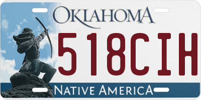 OK license plate 518CIH