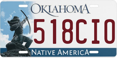 OK license plate 518CIO