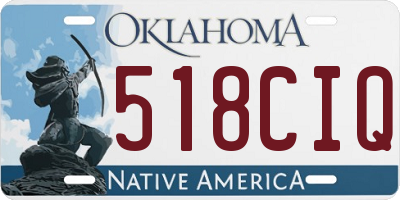 OK license plate 518CIQ