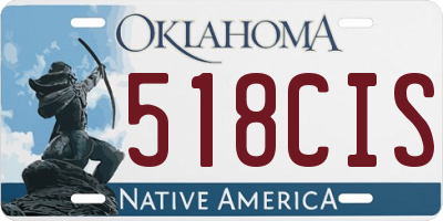 OK license plate 518CIS