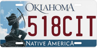 OK license plate 518CIT