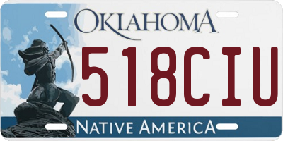 OK license plate 518CIU