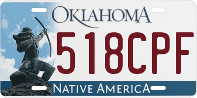 OK license plate 518CPF