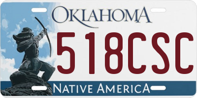 OK license plate 518CSC