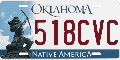 OK license plate 518CVC