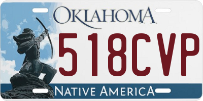 OK license plate 518CVP