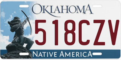 OK license plate 518CZV