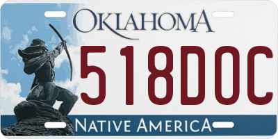 OK license plate 518DOC