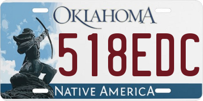 OK license plate 518EDC