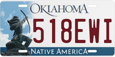 OK license plate 518EWI