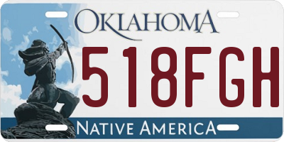 OK license plate 518FGH
