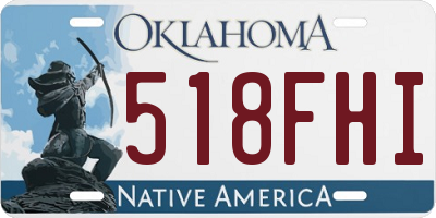OK license plate 518FHI