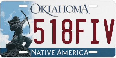 OK license plate 518FIV