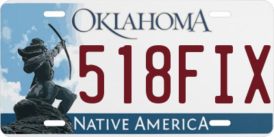 OK license plate 518FIX