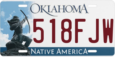 OK license plate 518FJW