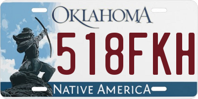 OK license plate 518FKH