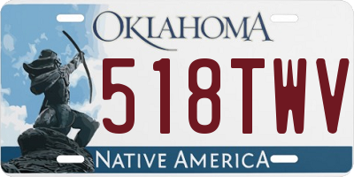 OK license plate 518TWV