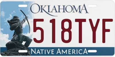 OK license plate 518TYF