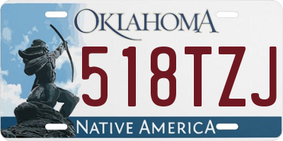 OK license plate 518TZJ