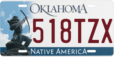 OK license plate 518TZX