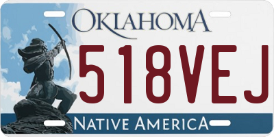 OK license plate 518VEJ