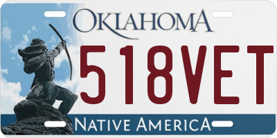 OK license plate 518VET