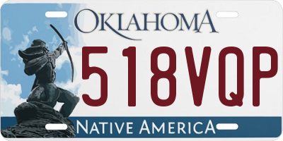 OK license plate 518VQP