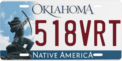 OK license plate 518VRT