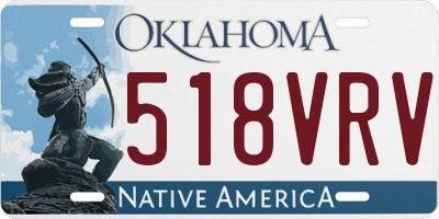 OK license plate 518VRV