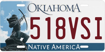 OK license plate 518VSI