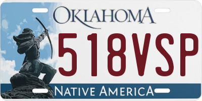 OK license plate 518VSP
