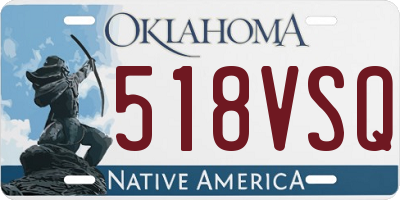 OK license plate 518VSQ