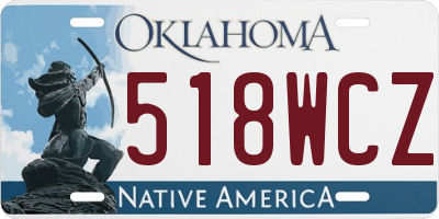 OK license plate 518WCZ