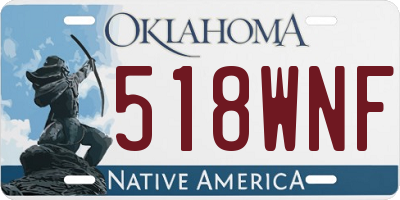 OK license plate 518WNF