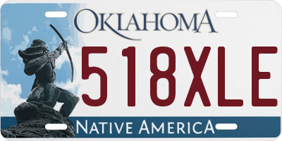 OK license plate 518XLE