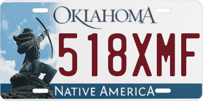 OK license plate 518XMF