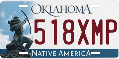 OK license plate 518XMP