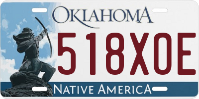 OK license plate 518XOE
