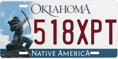 OK license plate 518XPT