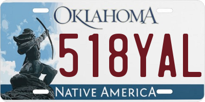 OK license plate 518YAL
