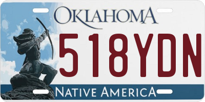 OK license plate 518YDN