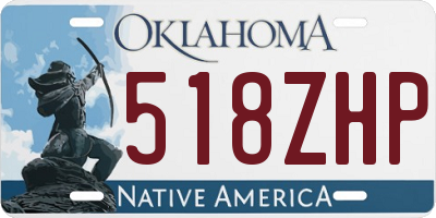OK license plate 518ZHP