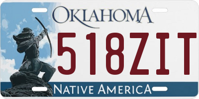 OK license plate 518ZIT