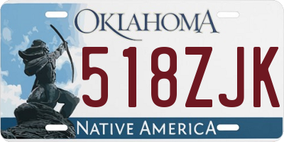 OK license plate 518ZJK