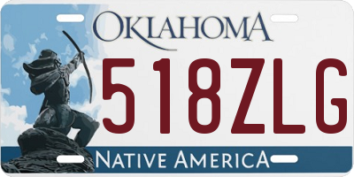 OK license plate 518ZLG