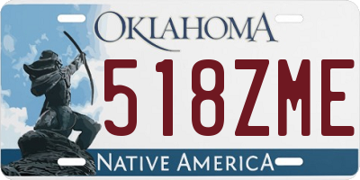 OK license plate 518ZME