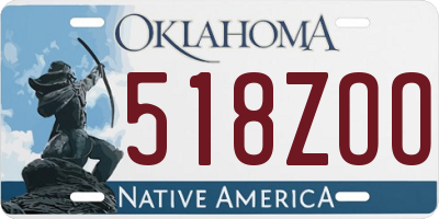 OK license plate 518ZOO